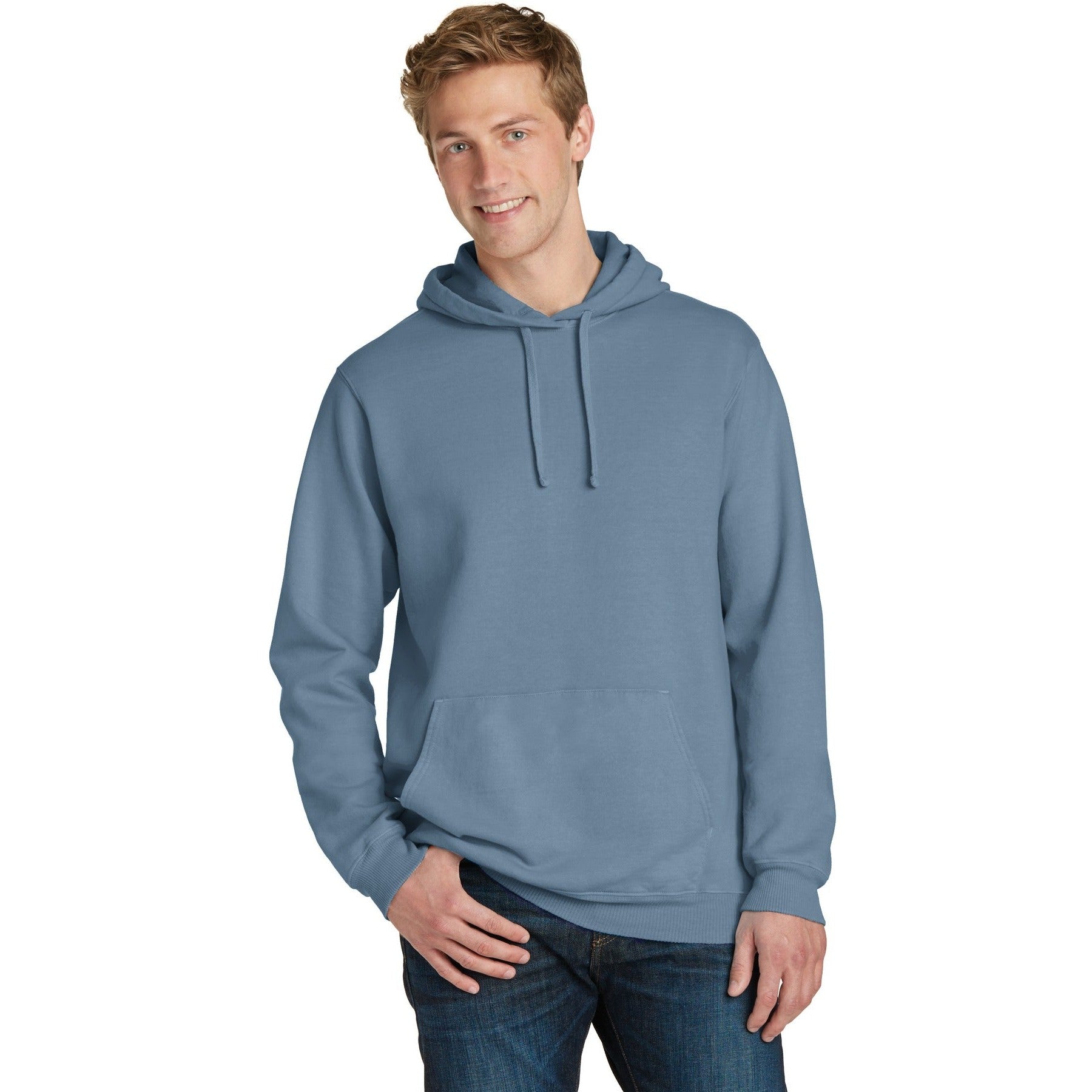 Port & Company-Port & Company® Beach Wash® Garment-Dyed Pullover Hooded Sweatshirt. PC098H-MedTech-5